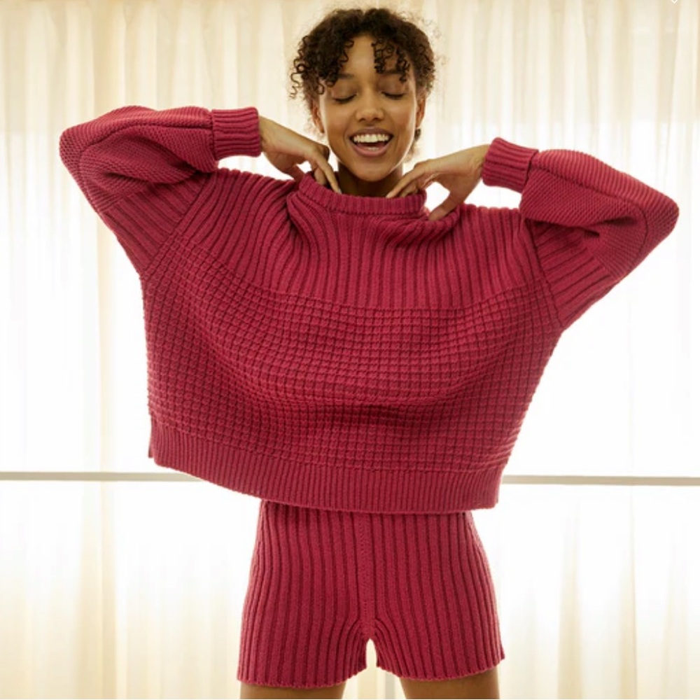 KNOTTY ONES PINK RHUBARB SWEATER